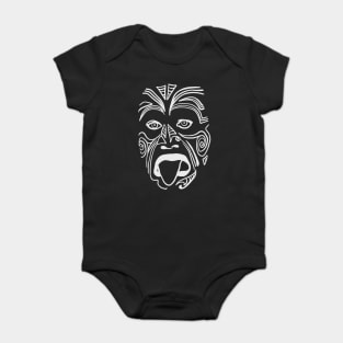 The Tribal Haka Mask Guy - Indigenous Face Baby Bodysuit